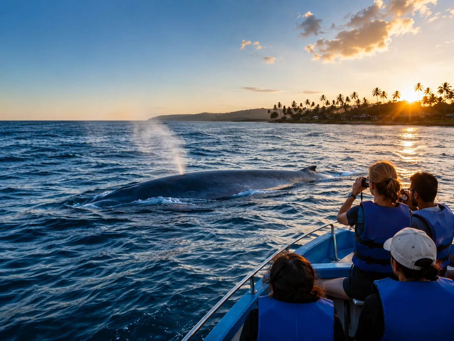 Blue whale tail