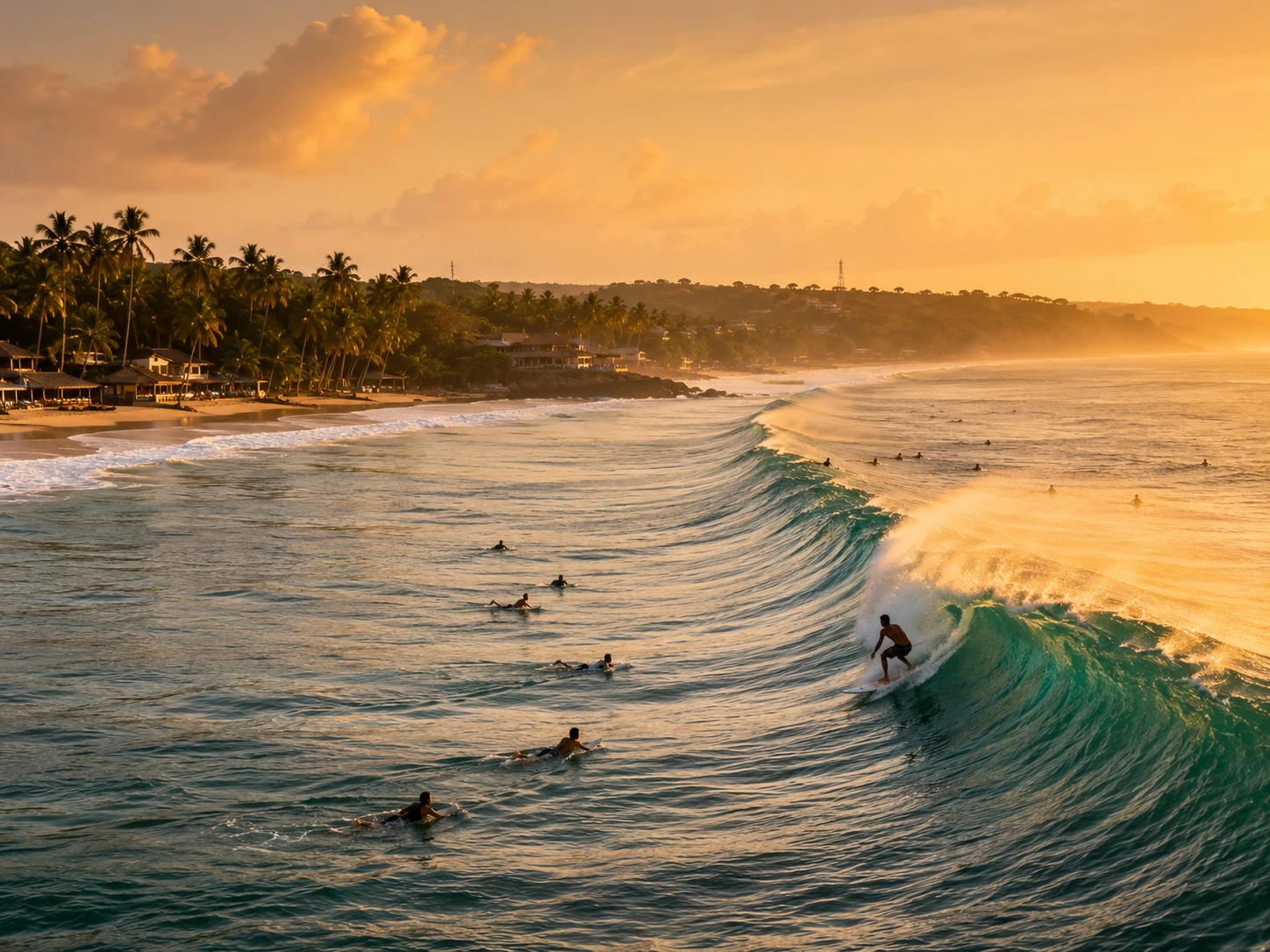 Surfer on wave
