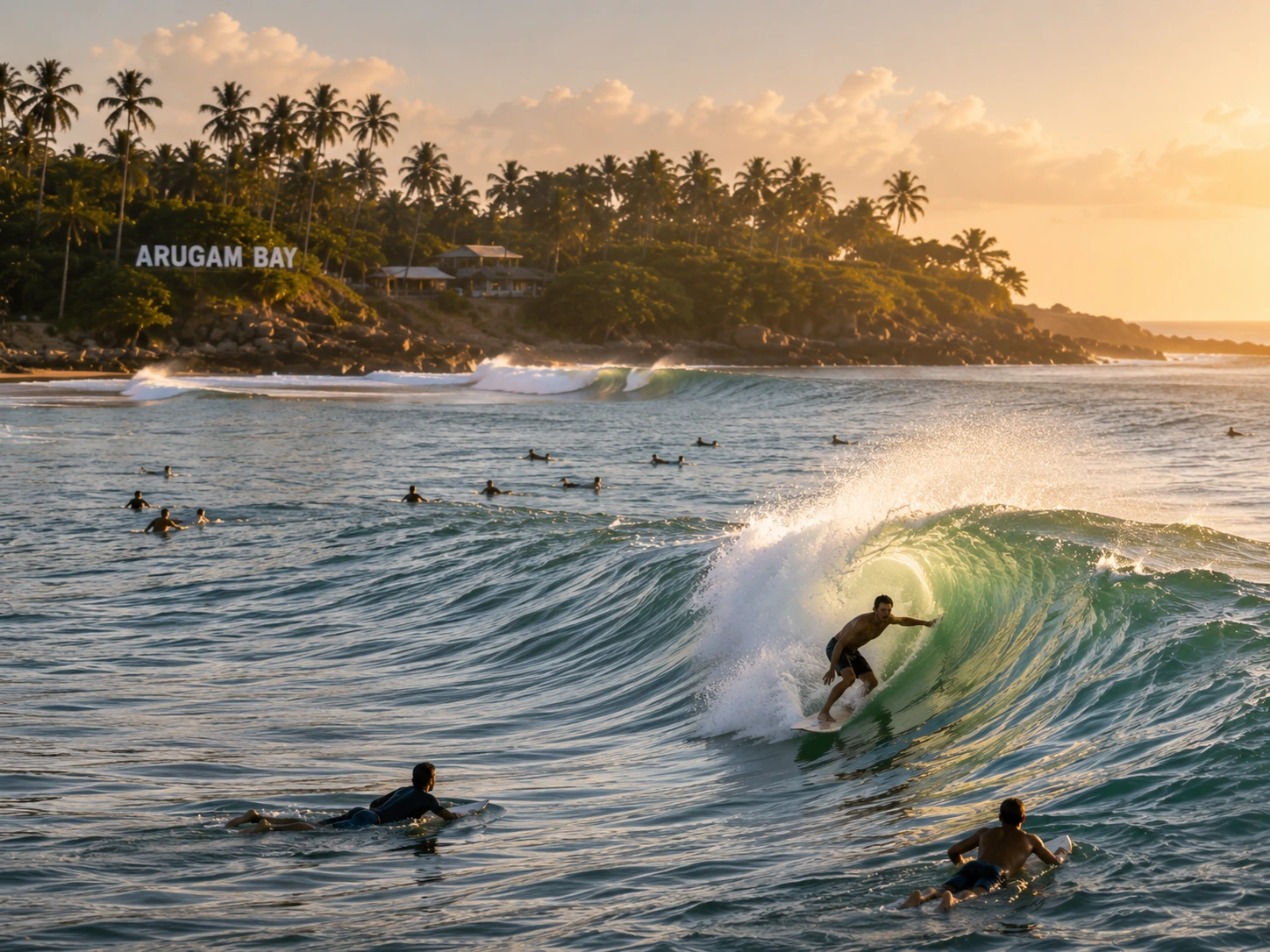 Surfing at Main Point
